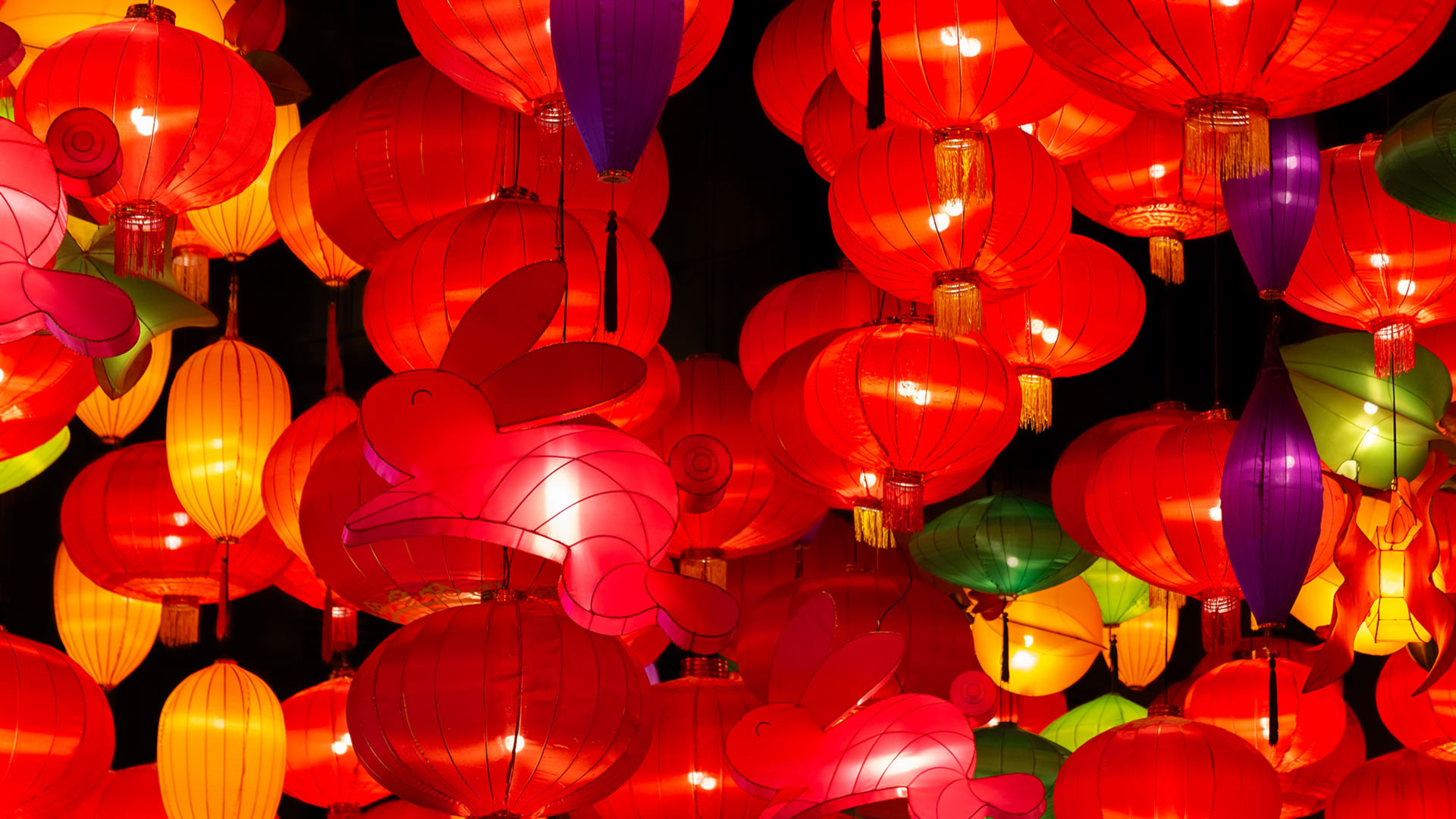 庆祝中秋节的中国灯笼